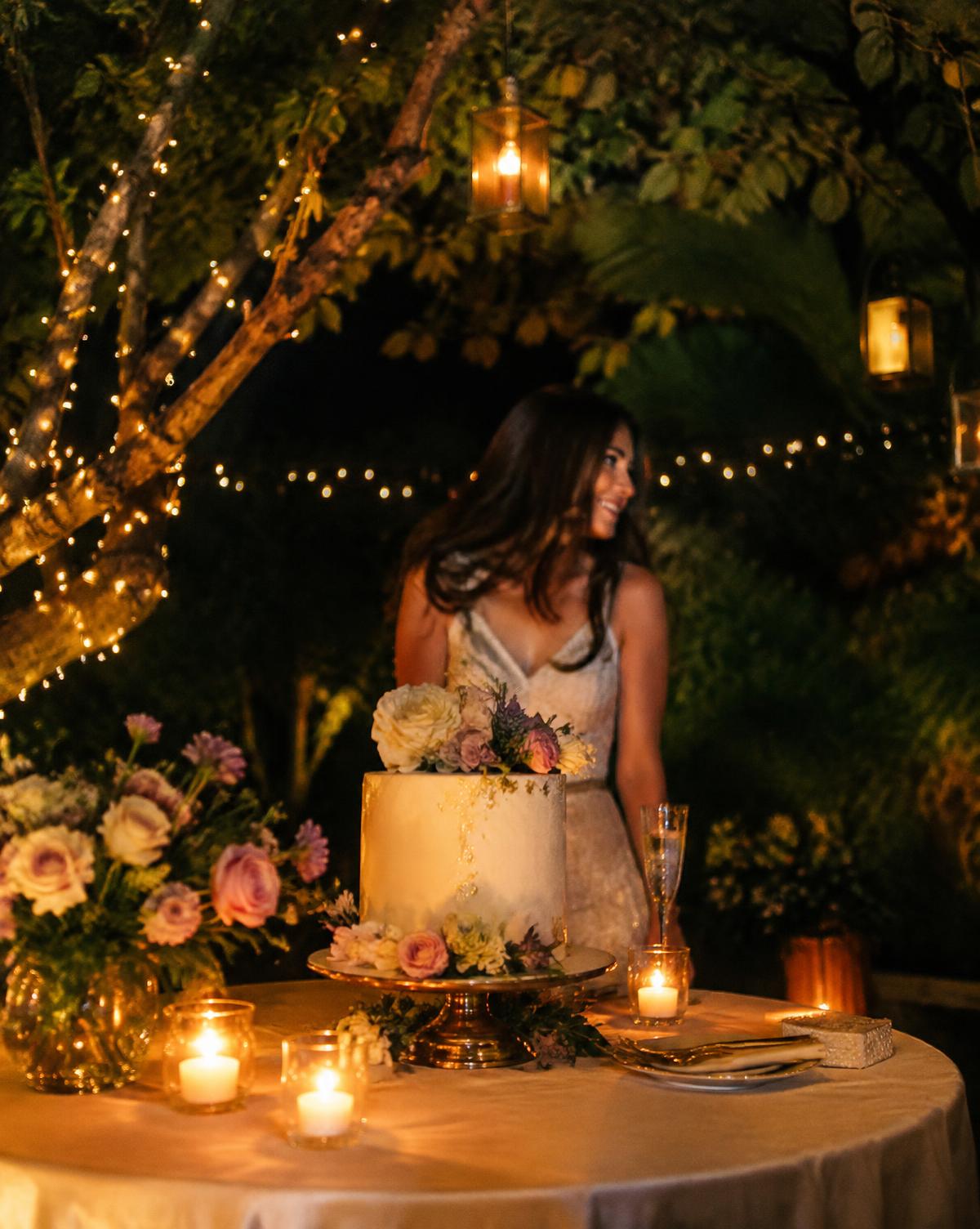 An intimate evening celebration